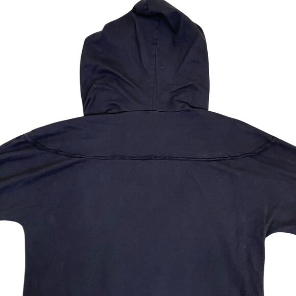 Free People Intimately Sz L Y2K Style Slouchy Hoodie Sweatshirt 3/4 Sleeve Black - Picture 15 of 16